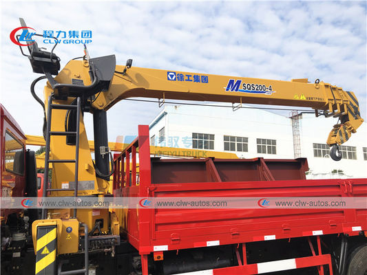 Dongfeng 190HP Truck Mounted XCMG 8 Tons Straight Boom Crane