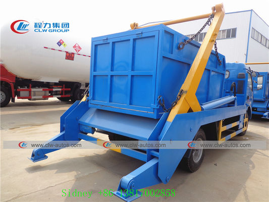 5cbm Self Loading Dongfeng Swing Arm Garbage Truck With Hanging Chain