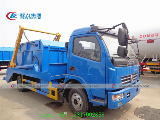 5cbm Self Loading Dongfeng Swing Arm Garbage Truck With Hanging Chain