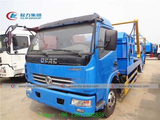 5cbm Self Loading Dongfeng Swing Arm Garbage Truck With Hanging Chain