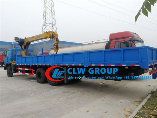 Dongfeng 6x4 8.5M Fence Truck With 10T Straight Arm XCMG Crane