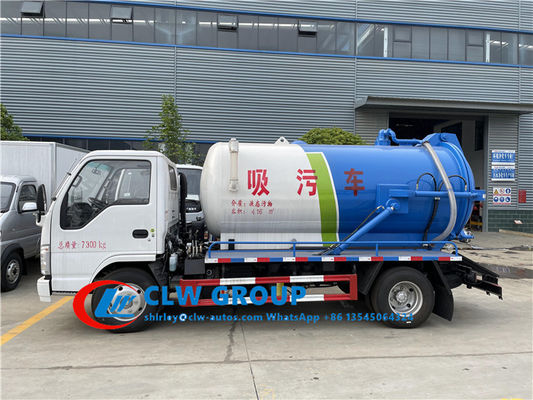 Euro V Diesel Engine 4000L 98HP ISUZU Sewage Pump Truck