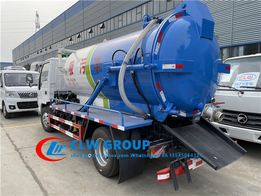 Euro V Diesel Engine 4000L 98HP ISUZU Sewage Pump Truck