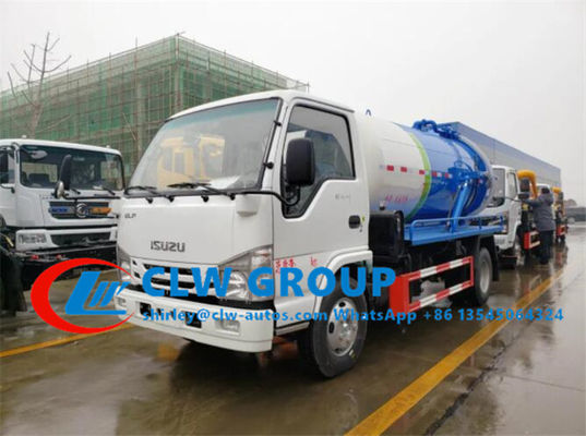 Euro V Diesel Engine 4000L 98HP ISUZU Sewage Pump Truck