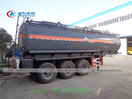 24000L 3 Axle Hydrochloric Acid Sulfuric Acid Liquid Tank Trailer