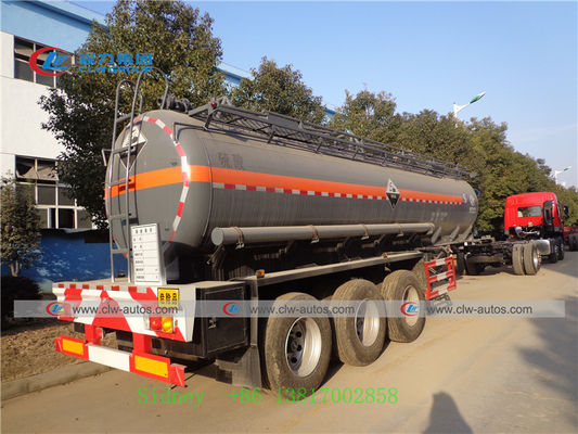 24000L 3 Axle Hydrochloric Acid Sulfuric Acid Liquid Tank Trailer