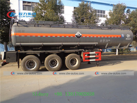 24000L 3 Axle Hydrochloric Acid Sulfuric Acid Liquid Tank Trailer