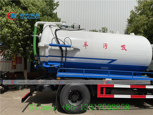 4X2 Dongfeng Vacuum Sewage Suction Truck With 10cbm Tank