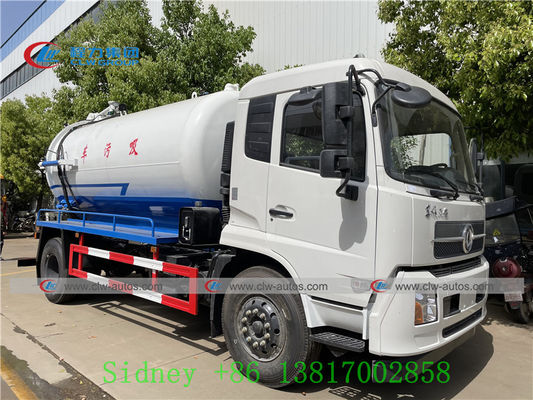 4X2 Dongfeng Vacuum Sewage Suction Truck With 10cbm Tank