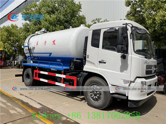 4X2 Dongfeng Vacuum Sewage Suction Truck With 10cbm Tank