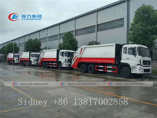 Dongfeng Kinland 6X4 Compression Garbage Truck With Q235B Steel Body