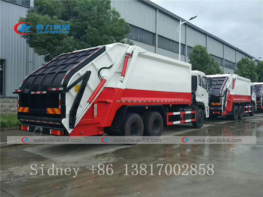 Dongfeng Kinland 6X4 Compression Garbage Truck With Q235B Steel Body