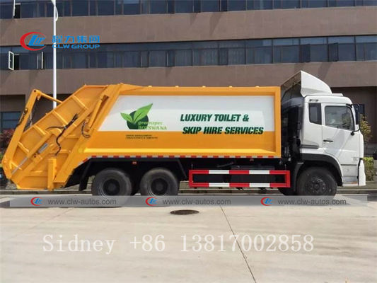 Dongfeng Kinland 6X4 Compression Garbage Truck With Q235B Steel Body