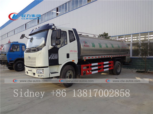 FAW 4X2 8cbm Stainless Steel Fresh Milk Tanker Truck