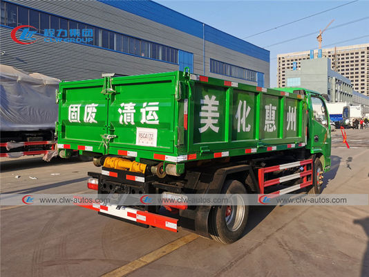 6t Dongfeng Hydraulic Hook Lift Garbage Truck With Auto Tipping