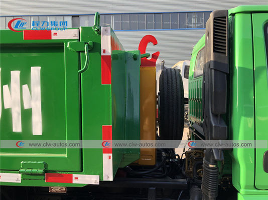 6t Dongfeng Hydraulic Hook Lift Garbage Truck With Auto Tipping