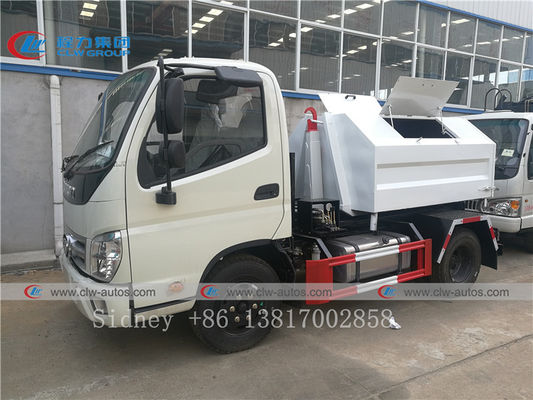 Foton 3cbm Hook Lift Waste Collection Truck For Heavy Populated Area