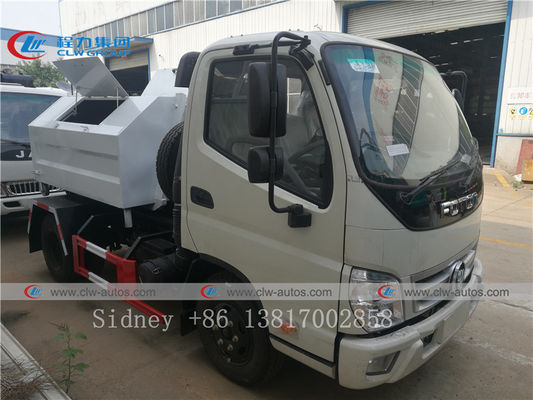 Foton 3cbm Hook Lift Waste Collection Truck For Heavy Populated Area