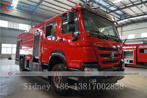 Sinotruk HOWO 4X2 6cbm Water Foam Tank Firefighter Truck