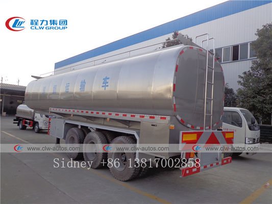 5mm 6mm Stainless Steel Tanker Semi Trailer For Milk Transport