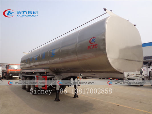 5mm 6mm Stainless Steel Tanker Semi Trailer For Milk Transport