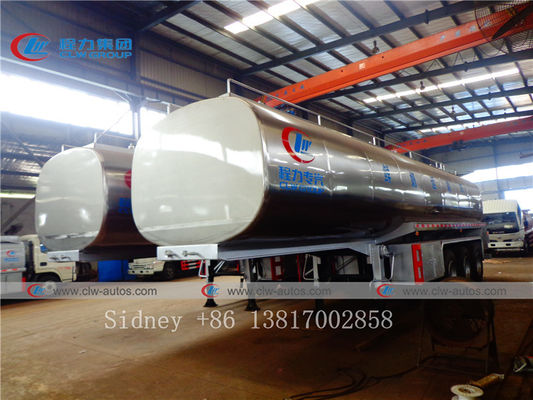 5mm 6mm Stainless Steel Tanker Semi Trailer For Milk Transport