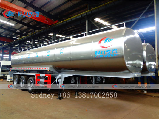 5mm 6mm Stainless Steel Tanker Semi Trailer For Milk Transport