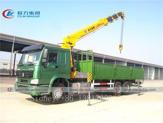 HOWO 6X4 336HP Heavy Duty Truck With 14t Straight Telescopic Arm Crane