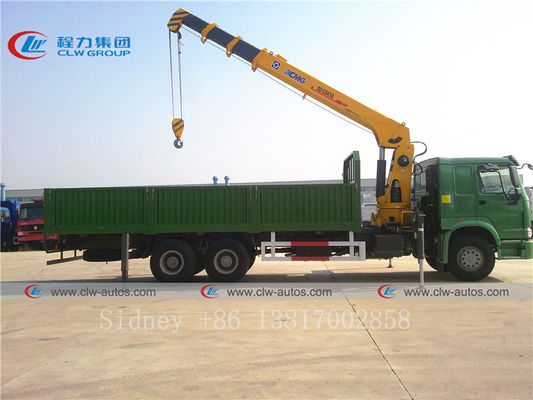 HOWO 6X4 336HP Heavy Duty Truck With 14t Straight Telescopic Arm Crane