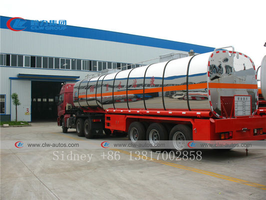 60cbm Aluminum Alloy Chemical Saline Solution Tanker Semi Trailer