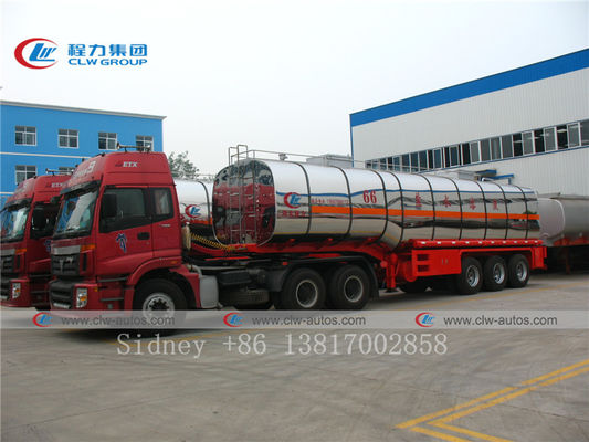 60cbm Aluminum Alloy Chemical Saline Solution Tanker Semi Trailer