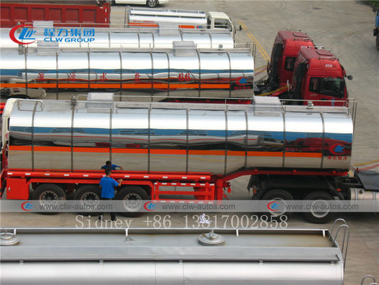 60cbm Aluminum Alloy Chemical Saline Solution Tanker Semi Trailer