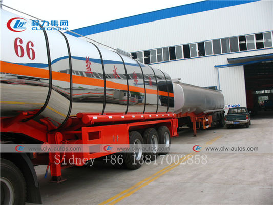 60cbm Aluminum Alloy Chemical Saline Solution Tanker Semi Trailer