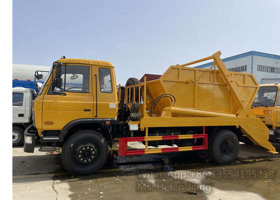 Dongfeng 4X2 170HP 10cbm Swing Arm Skip Loader Garbage Truck