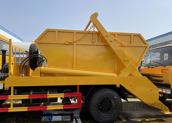 Dongfeng 4X2 170HP 10cbm Swing Arm Skip Loader Garbage Truck