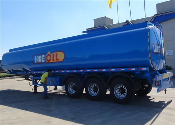 FUWA Axle 42cbm Fuel Tank Trailer With 3 Compartments