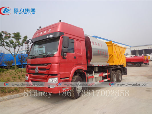 HOWO 6X4 Stainless Steel Q304-2B Asphalt Paving Truck