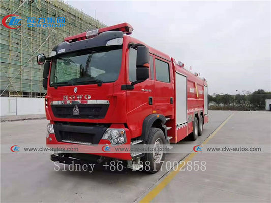 380HP HOWO 6x4 Fire Pumper Truck With Water And Foam Tank