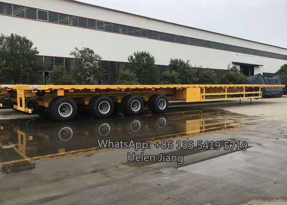 3 4 Axle Extendable 22m Length 40 45T Flatbed Semi Trailer