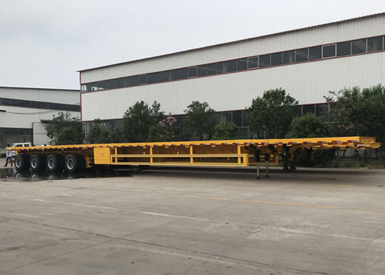 3 4 Axle Extendable 22m Length 40 45T Flatbed Semi Trailer