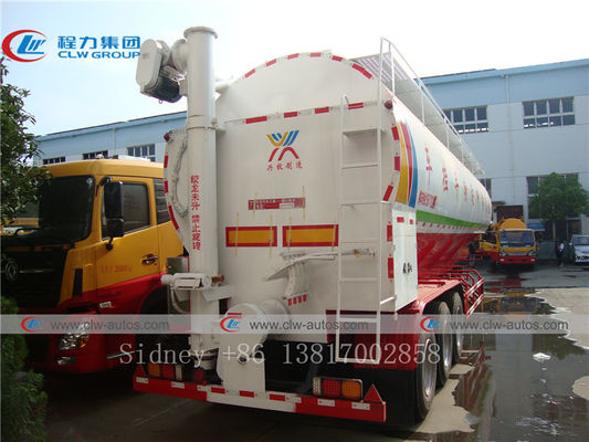 3 Axle 63CBM Bulk Feed Delivery Truck With Thickness 4mm Tank