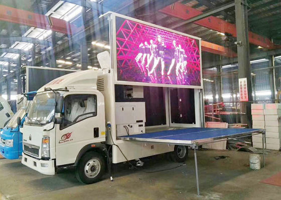 HOWO 4x2 Mobile Stage Truck With LED Billboard