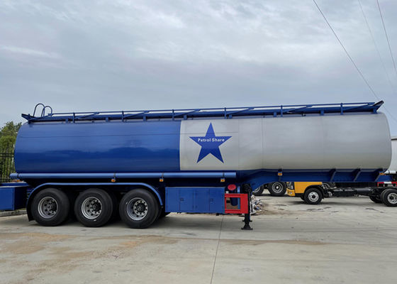 Tri Axle 40000L Oil Transport Q235 Tank Semi Trailer With 4 Compartments