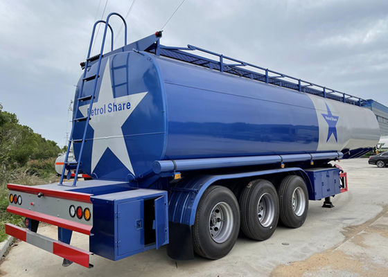 Tri Axle 40000L Oil Transport Q235 Tank Semi Trailer With 4 Compartments