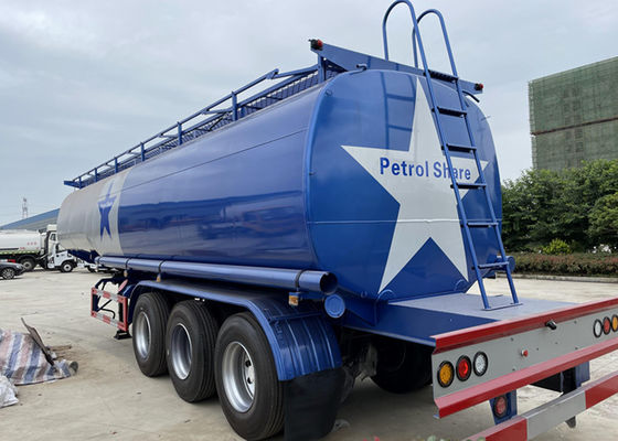 Tri Axle 40000L Oil Transport Q235 Tank Semi Trailer With 4 Compartments