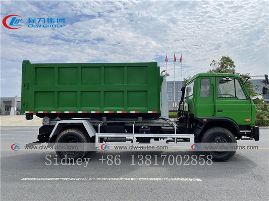 Dongfeng 153 Hydraulic Hook Lift Garbage Truck With 10m3 12m3 Container 