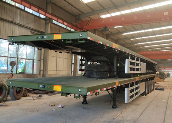 5 Axle 60T 100T Container Loading Flatbed Semi Trailer