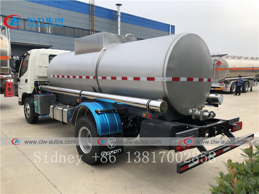 Foton 4x2 5000L Small Fuel Tank Truck With Gear Pump