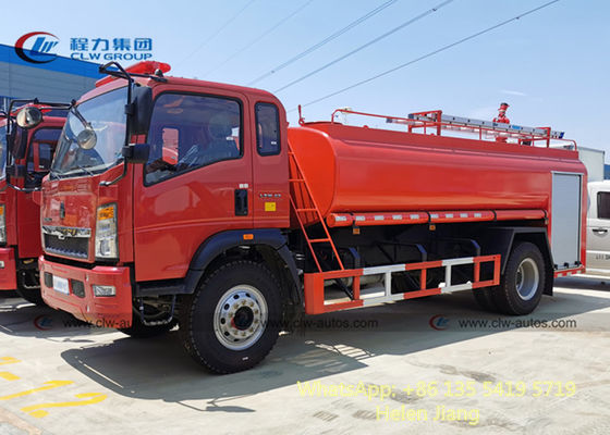 Sinotruk HOWO 4x2 140HP 10T Water Tank Fire Rescue Truck