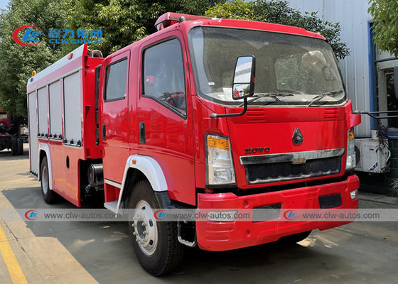 LHD Sinotruk HOWO 4x2 6 Wheeler 6 Ton Fire Rescue Truck